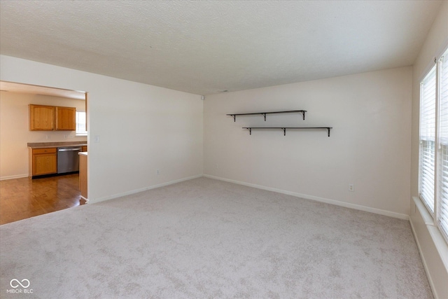 6516 Amherst Way, Zionsville, IN 46077 - unfurnished living room with light carpet and baseboards