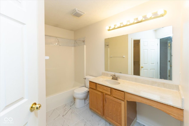 6516 Amherst Way, Zionsville, IN 46077 - full bath with vanity, tub / shower combination, and marble finish floors