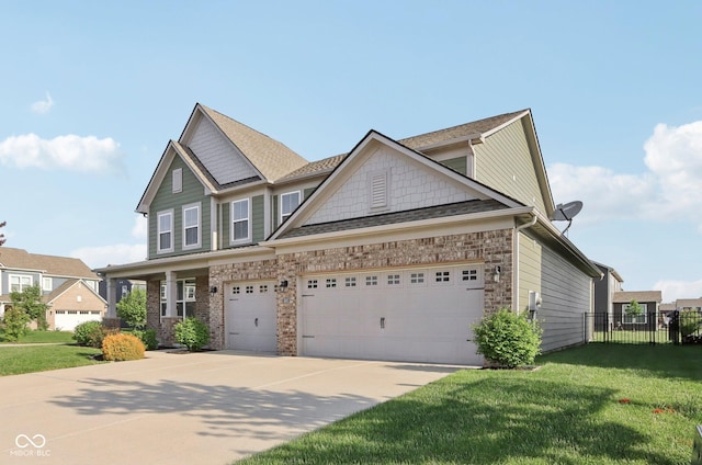 craftsman-style home featuring concrete driveway and an attached garage