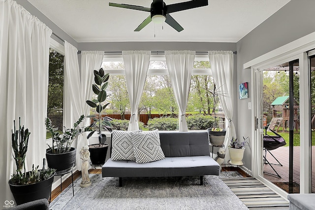 sunroom featuring plenty of natural light