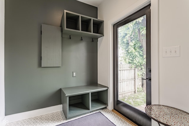 1534 Fletcher Ave, Indianapolis, IN 46203 - mudroom featuring baseboards and tile patterned floors