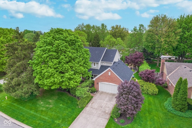 4401 W Hunters Ridge Ln W, Greenwood, IN 46143 - aerial view