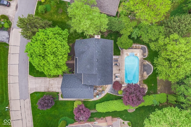 4401 W Hunters Ridge Ln W, Greenwood, IN 46143 - bird's eye view