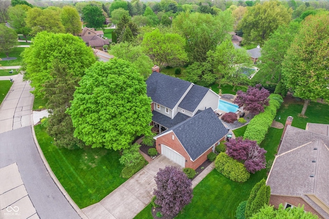 4401 W Hunters Ridge Ln W, Greenwood, IN 46143 - birds eye view of property