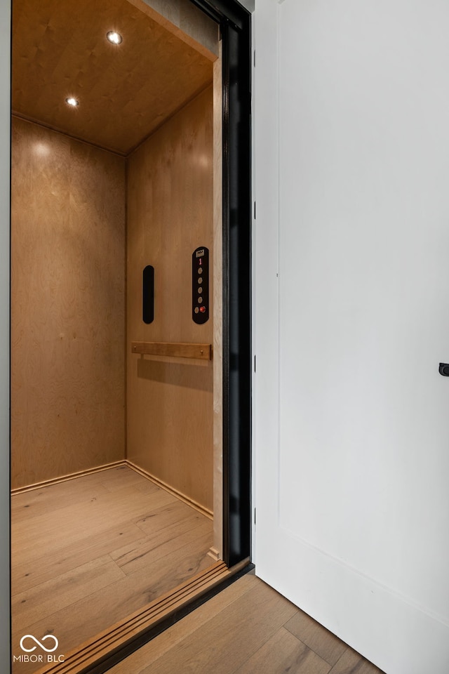 interior space featuring elevator