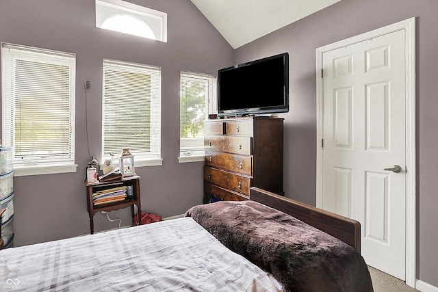 11620 E 75th St, Indianapolis, IN 46236 - bedroom with vaulted ceiling and carpet flooring