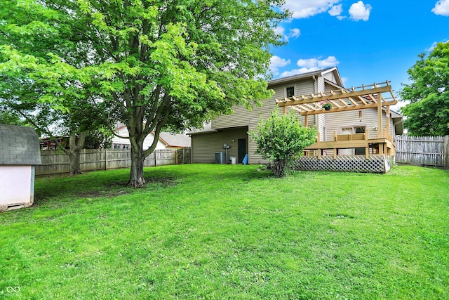 11620 E 75th St, Indianapolis, IN 46236 - view of yard with a pergola and a deck