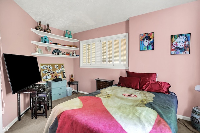 11620 E 75th St, Indianapolis, IN 46236 - carpeted bedroom with baseboards and a textured ceiling