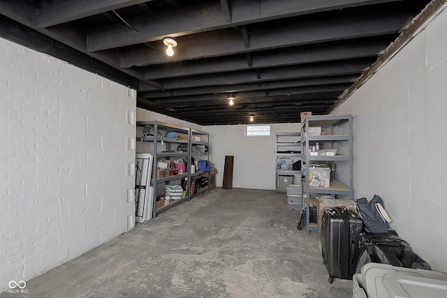 825 Iowa St, Indianapolis, IN 46203 - below grade area featuring concrete block wall