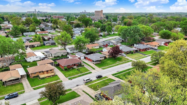 bird's eye view featuring a residential view