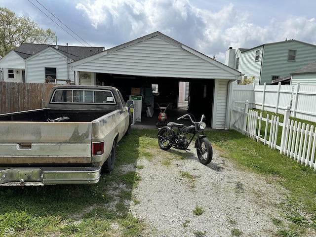 318 Elva St, Anderson, IN 46013 - garage featuring fence
