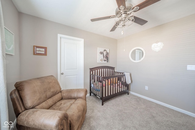 657 Kilmore Dr, Pendleton, IN 46064 - carpeted bedroom with baseboards and ceiling fan