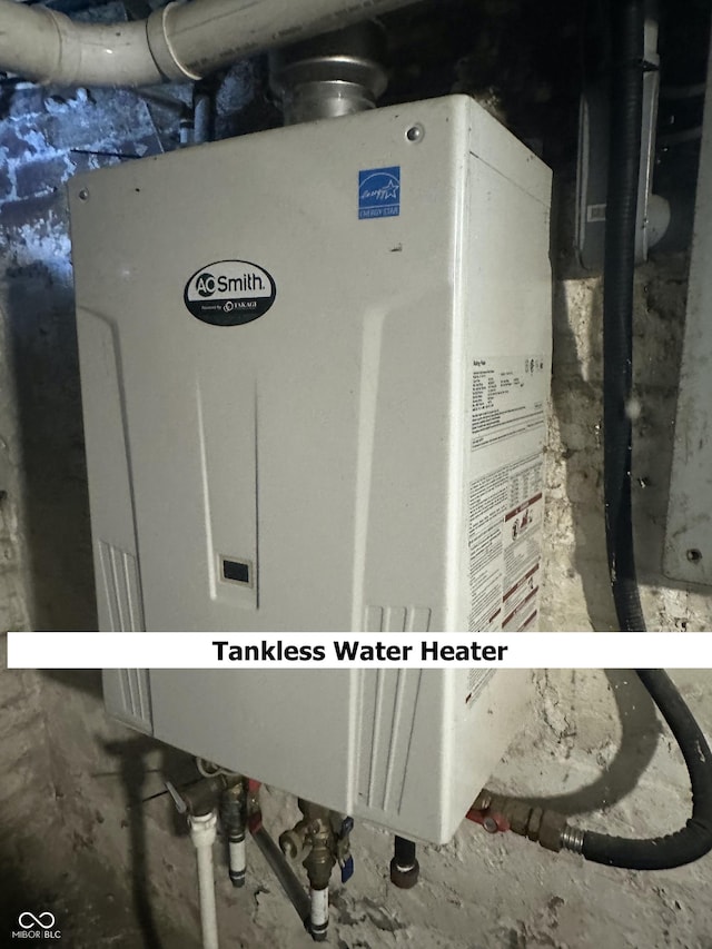 2119 S Garfield Dr, Indianapolis, IN 46203 - detailed view of tankless water heater