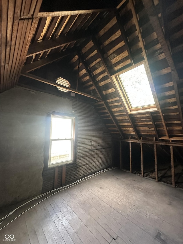2119 S Garfield Dr, Indianapolis, IN 46203 - attic featuring a skylight