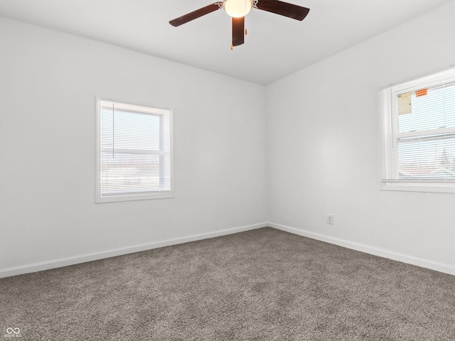 1630 N Granville Ave N, Muncie, IN 47303 - carpeted spare room featuring a ceiling fan and baseboards