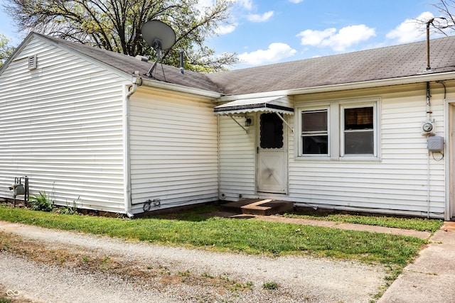 1020 E Sixth St, Greenfield, IN 46140 - property entrance with roof with shingles