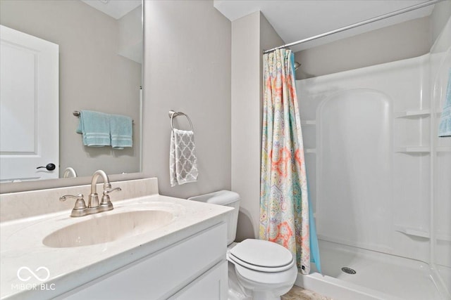 1013 Domino Dr, Carmel, IN 46032 - full bath featuring vanity, a shower with shower curtain, and toilet