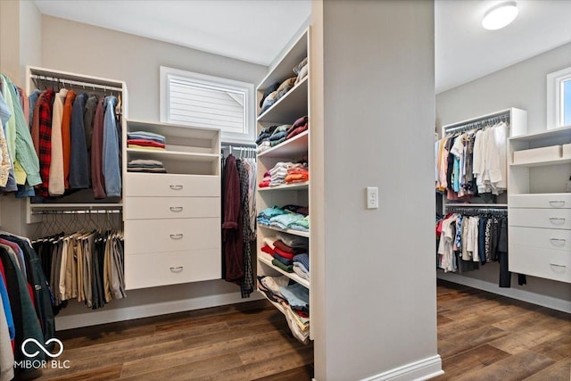 1013 Domino Dr, Carmel, IN 46032 - spacious closet with dark wood finished floors