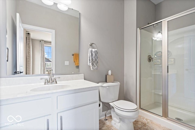 1013 Domino Dr, Carmel, IN 46032 - full bath featuring vanity, tile patterned floors, a stall shower, and toilet