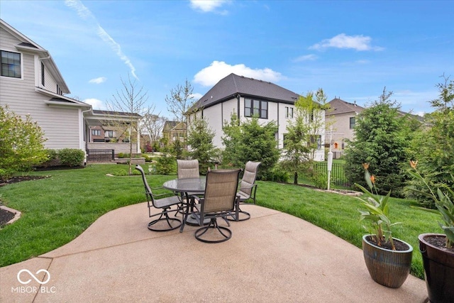 1013 Domino Dr, Carmel, IN 46032 - view of patio with fence and outdoor dining space