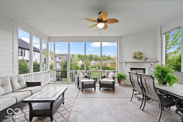 1013 Domino Dr, Carmel, IN 46032 - sunroom / solarium featuring a residential view