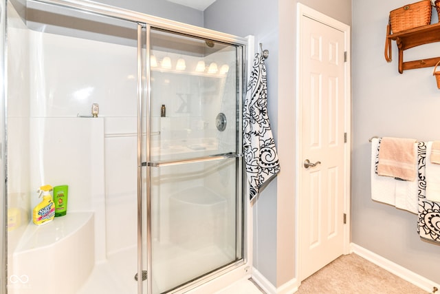 12092 Sugar Creek Rd, Noblesville, IN 46060 - bathroom with a stall shower and baseboards