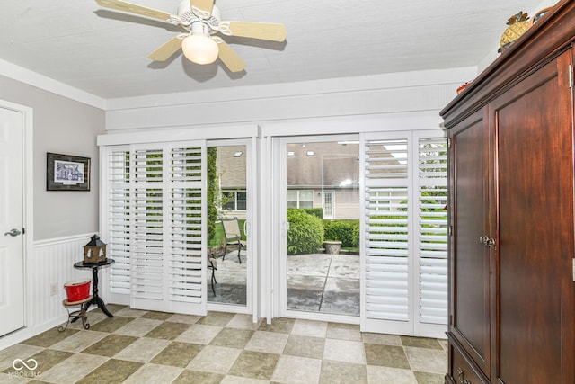12092 Sugar Creek Rd, Noblesville, IN 46060 - doorway featuring healthy amount of natural light and a ceiling fan