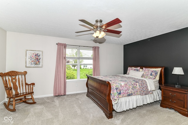 12092 Sugar Creek Rd, Noblesville, IN 46060 - bedroom with carpet floors, baseboards, a ceiling fan, and a textured ceiling