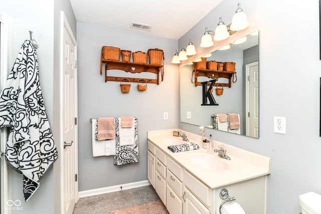 12092 Sugar Creek Rd, Noblesville, IN 46060 - full bath with double vanity, toilet, and baseboards