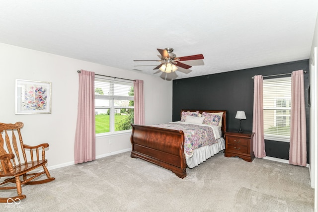 12092 Sugar Creek Rd, Noblesville, IN 46060 - carpeted bedroom with baseboards and a ceiling fan