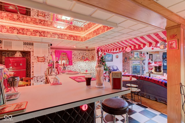 view of bar