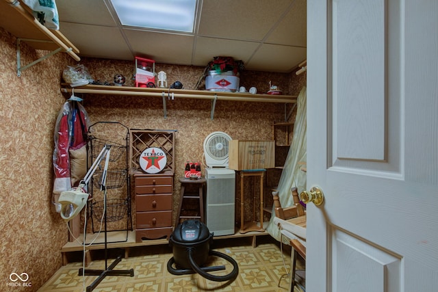 view of storage area