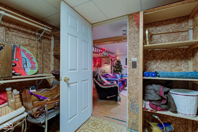 view of storage area