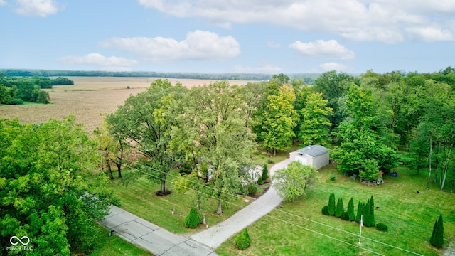 drone / aerial view featuring a rural view