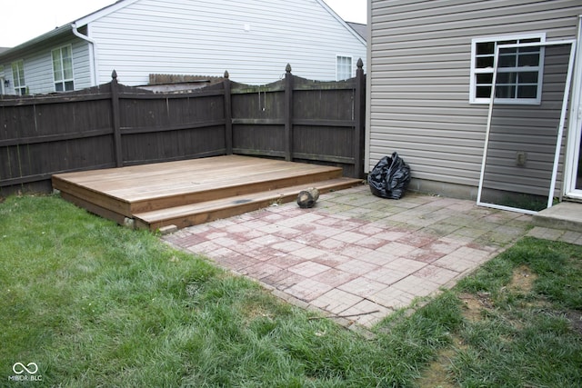 8912 Hosta Way, Indianapolis, IN 46113 - fenced backyard with a patio and a deck