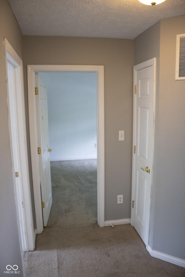 8912 Hosta Way, Indianapolis, IN 46113 - corridor featuring carpet flooring and a textured ceiling