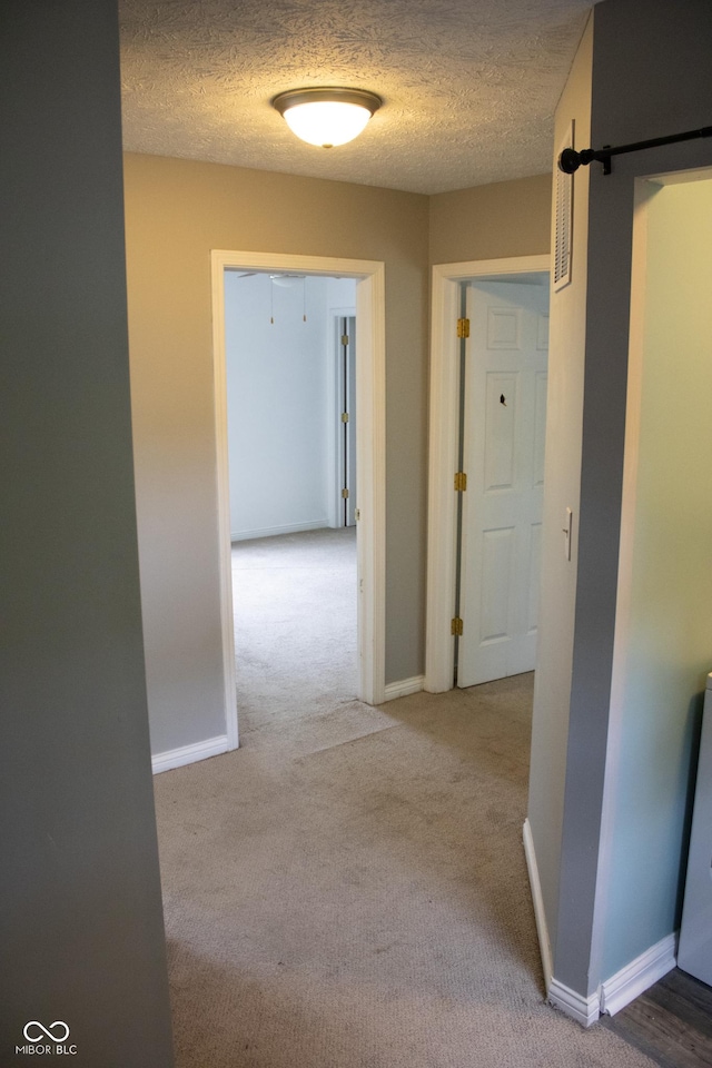 8912 Hosta Way, Indianapolis, IN 46113 - hallway with carpet and a textured ceiling