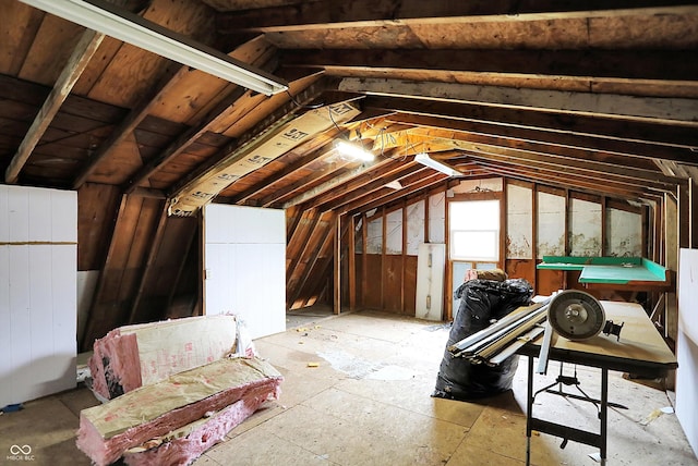 view of attic