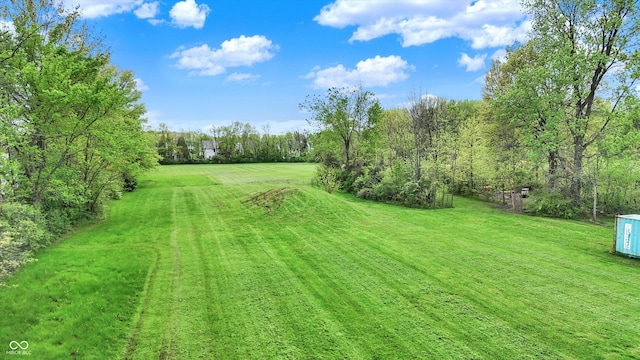 view of grassy yard