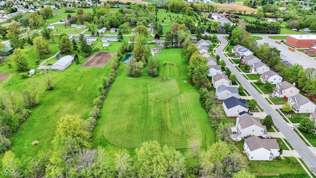 aerial view of residential area
