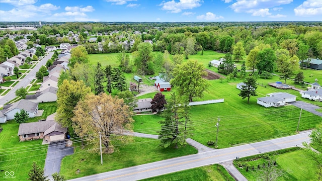 aerial perspective of suburban area