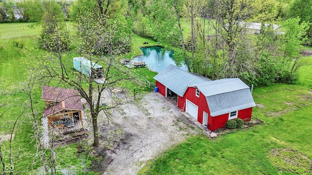 view of subject property featuring a large body of water