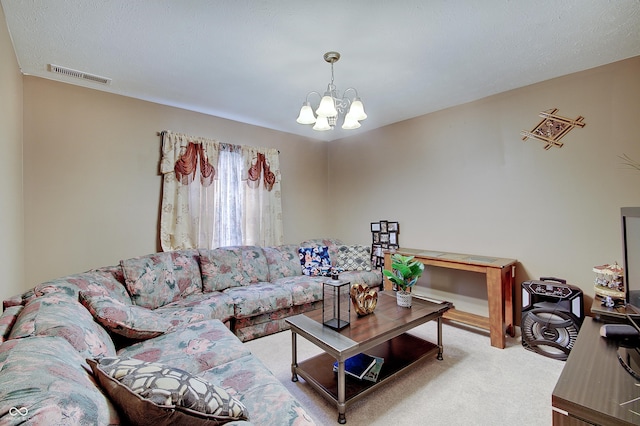 7303 Beal Ln, Indianapolis, IN 46217 - living area featuring carpet floors and a chandelier