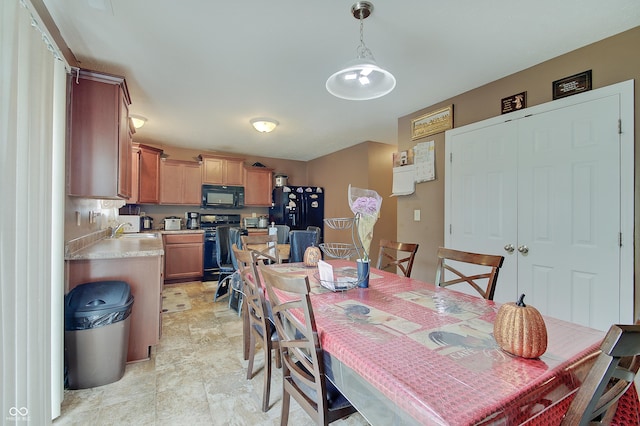 7303 Beal Ln, Indianapolis, IN 46217 - dining area with stone finish floors