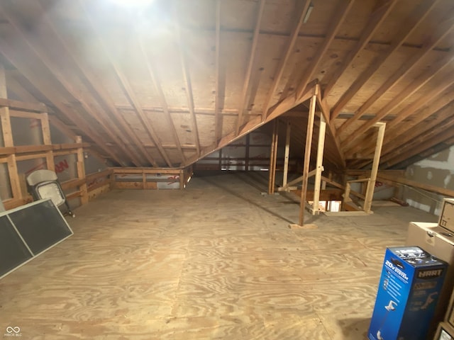 view of attic