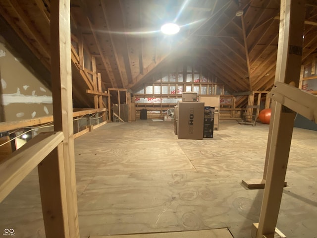 view of attic