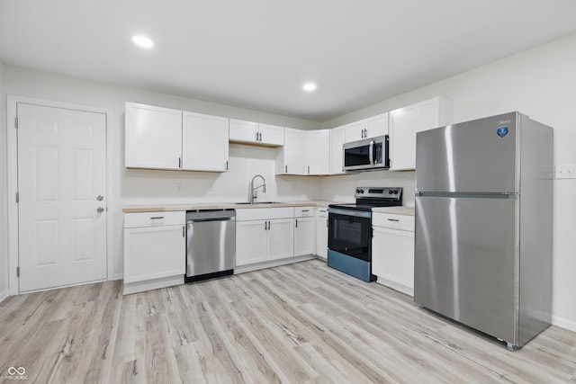 1116 Heatherwood Dr, Indianapolis, IN 46241 - kitchen featuring light countertops, stainless steel appliances, white cabinets, and a sink