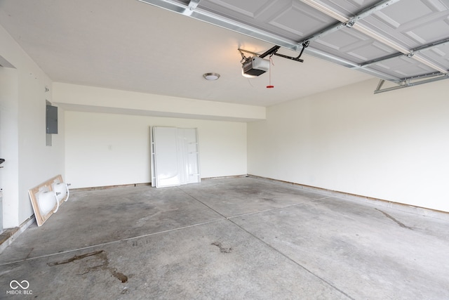 3006 Wildcat Ln, Indianapolis, IN 46203 - garage with electric panel and a garage door opener