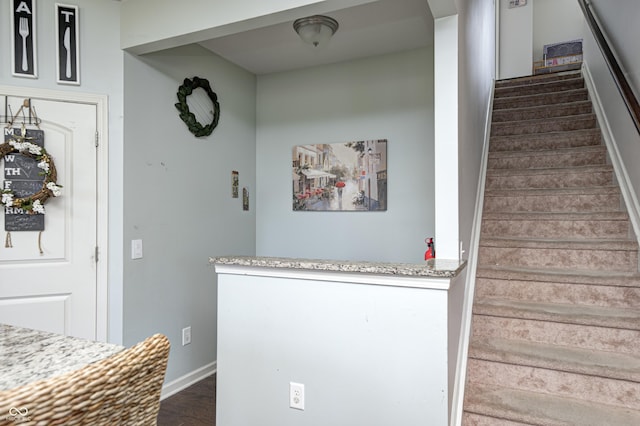 14584 Hinton Dr, Fishers, IN 46037 - stairway featuring baseboards