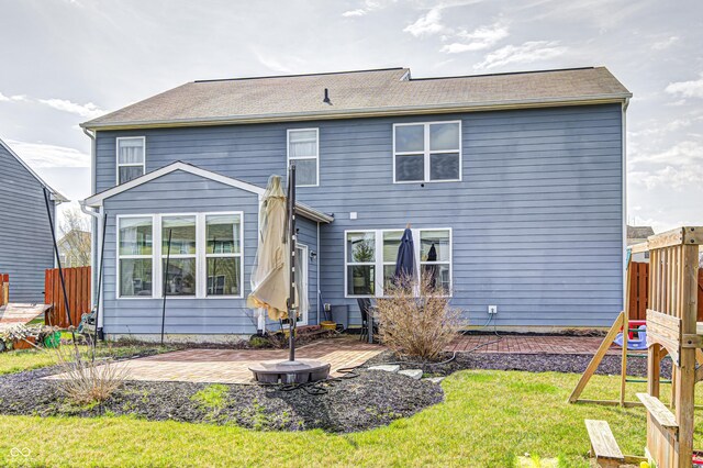 14584 Hinton Dr, Fishers, IN 46037 - back of property with a patio